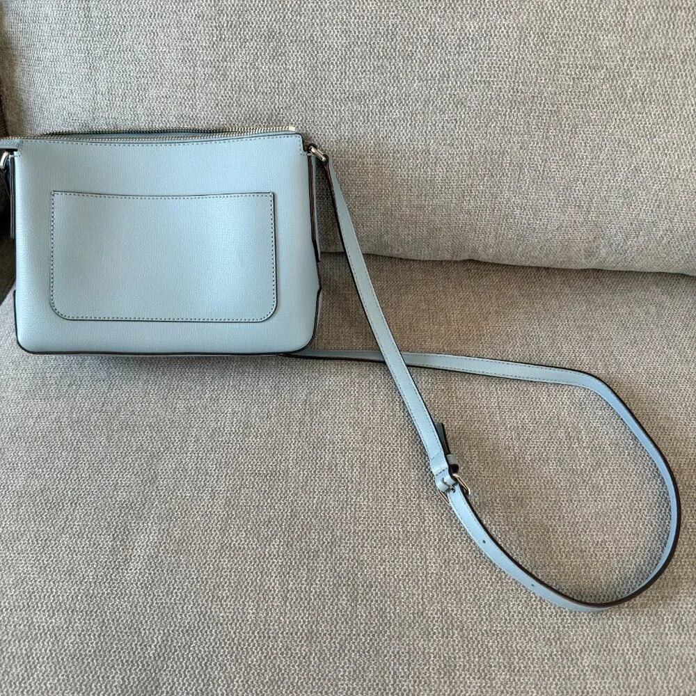👜✨ DKNY New York Pebbled Leather Crossbody – Light Blue ✨👜 - Picture 8 of 11